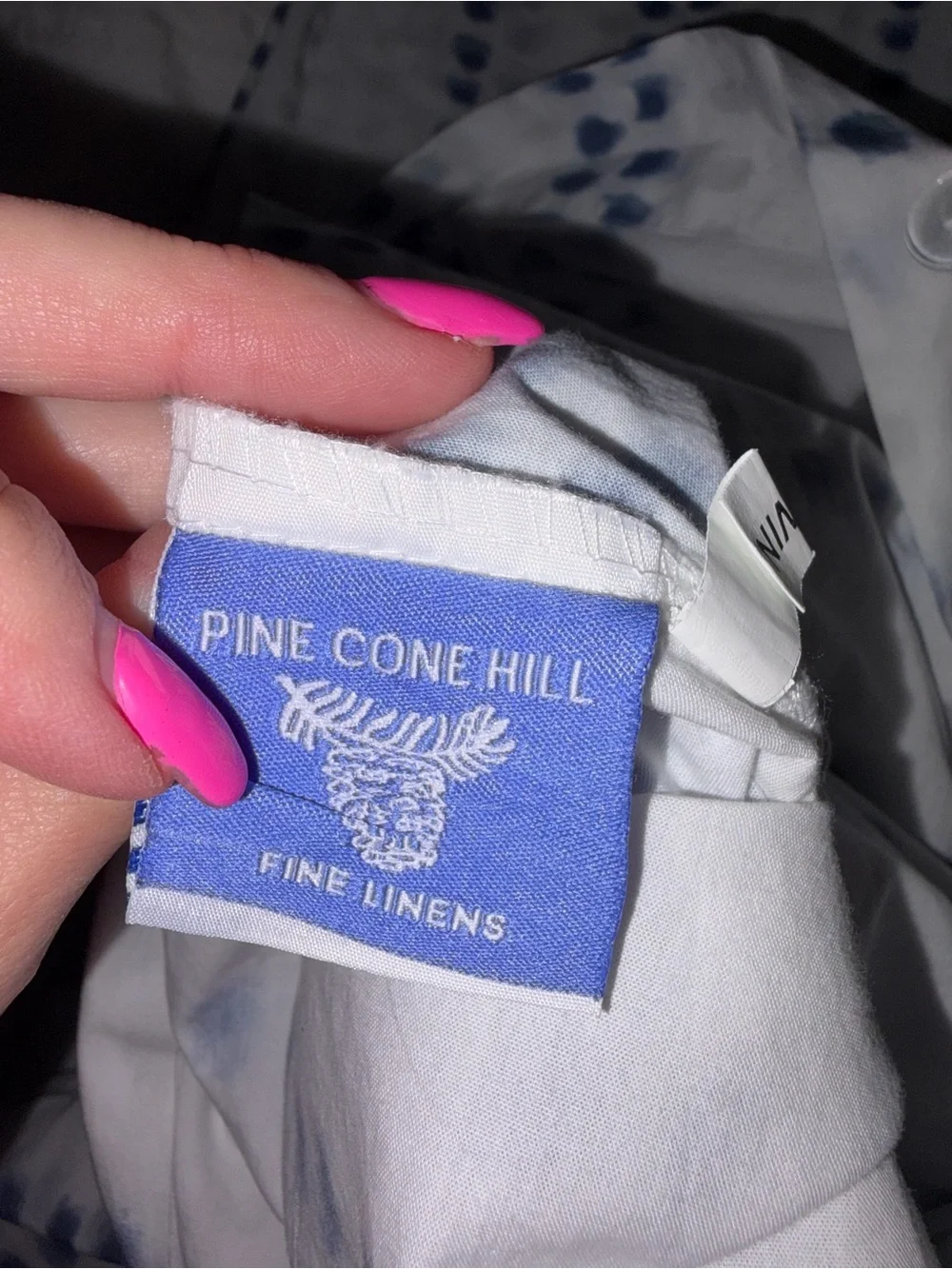 Pine Cone Hill ink Dots Twin Duvet Cover & 2 Euro Shams 100% Cotton